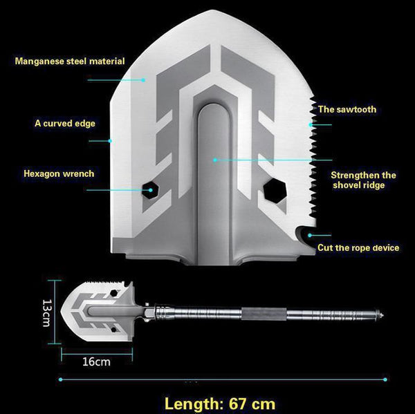 23-in-1 Multi-Purpose Tactical Shovel