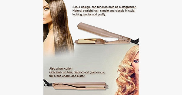 Pro 2-in-1 Hair Curling and Straightening Iron