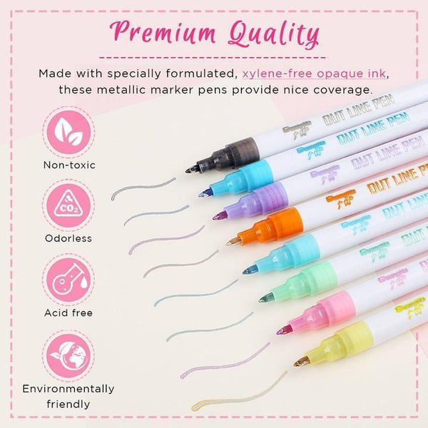 Double Line Fluorescent Pen