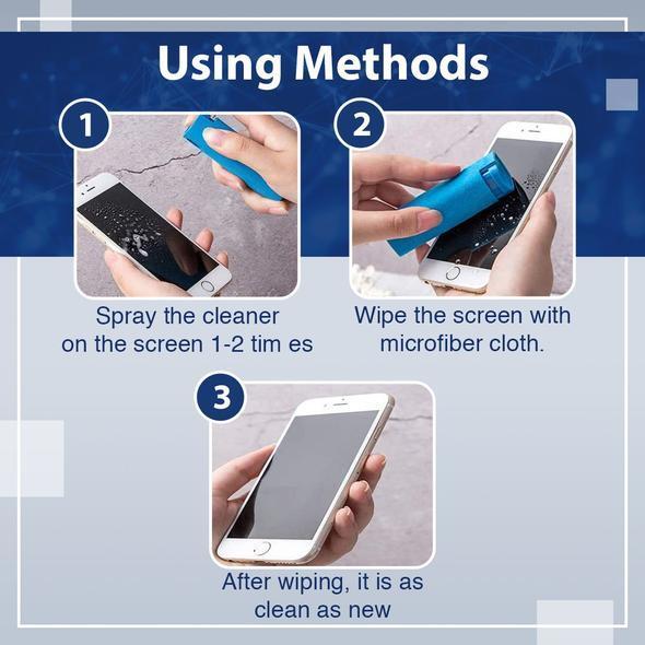 2-IN-1 PHONE SCREEN CLEANER SPRAY