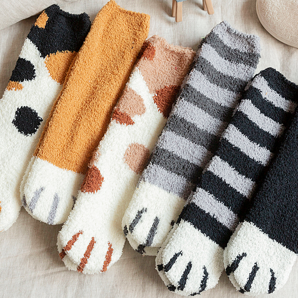Cute Cat Claws Thick Warm Socks (3 pairs)