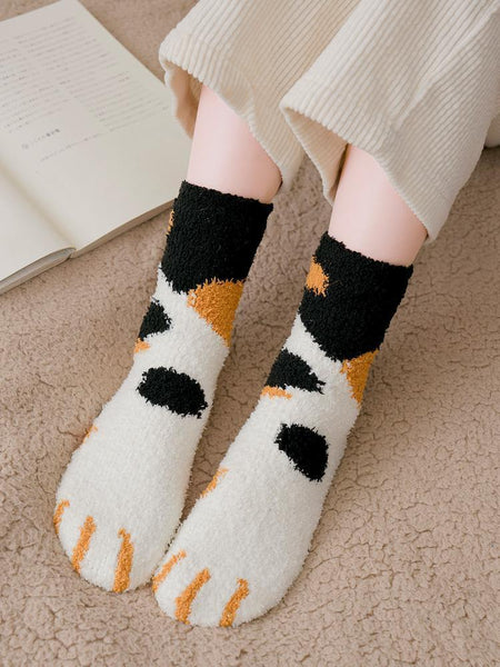 Cute Cat Claws Thick Warm Socks (3 pairs)