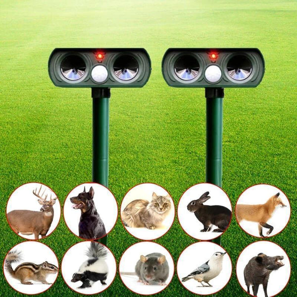 Solar Power Ultrasonic Animal Pest Repeller Infrared Sensor