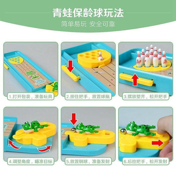 Mini Frog Bowling Interactive Board Game