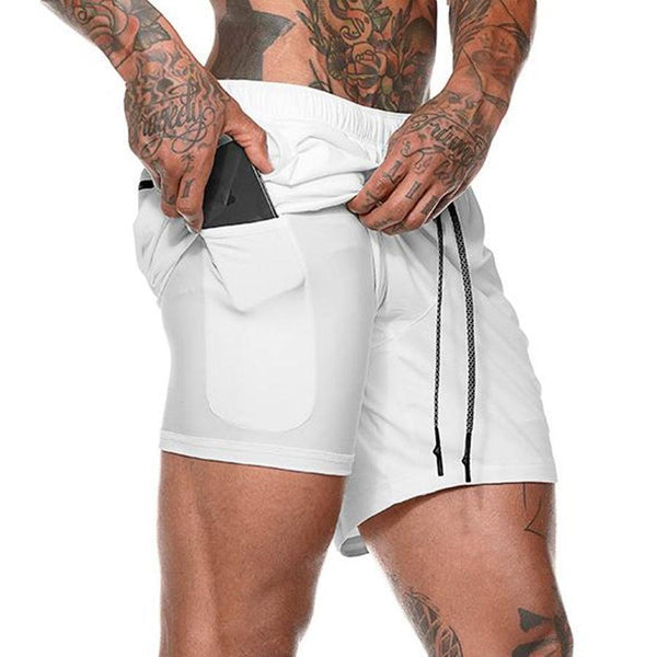 Men's 2 in 1 Fitness Running Shorts