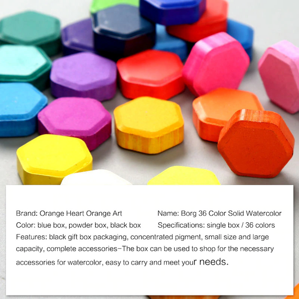 36 Color Watercolor Paint Set