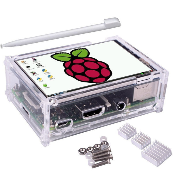 3.5 Inch Touch Screen + Protective Case + Heatsink+ Touch Pen Kit For Raspberry Pi 3 Model B
