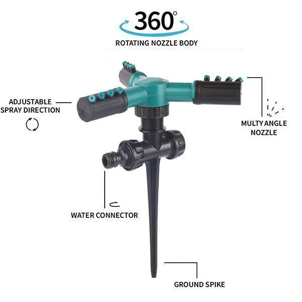 360-Degree Rotating Garden Sprinkler
