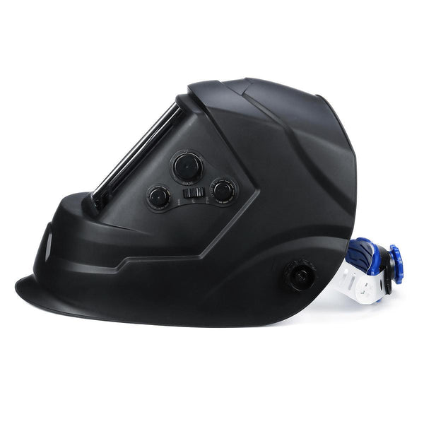 Solar Auto-Darkening Welding Helmet With Big View Area 4 Sensors External Adjustment Arc Tig Mig DIN5-DIN13