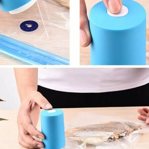 Portable Mini Automatic Electric Compression Vacuum Pump Food Storage Packing Wrapping Device + 5 Compressed Bags