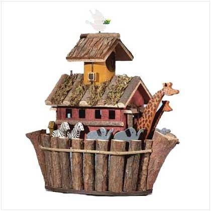 Noah's Ark Wooden Birdhouse For Finch, Sparrow, Wren, Bluebird, Martin Etc...