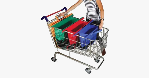 Foldable Reusable Shopping Cart Bags 4pcs