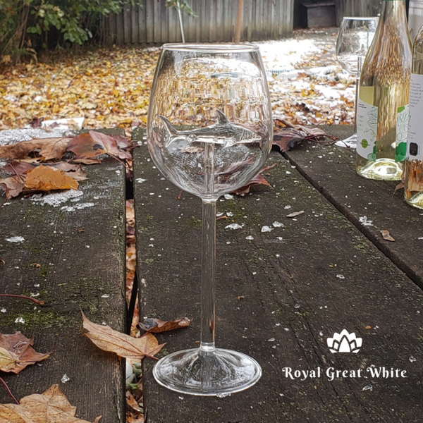 Crystal Shark Wine Glass