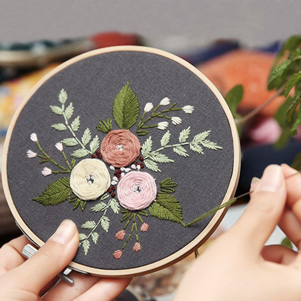 DIY Flower Hand Embroidery Kit