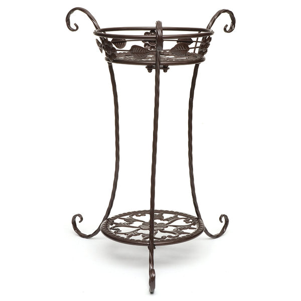 Garden Balcony Indoor Wrought Iron Flower Pot Stand Plants Shelf Rack Holder Shelves