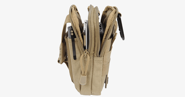 Military Waist Pack - Made up of Nylon - Waterproof Design - Zipper Closure - Attach with Belt - Travel Gear - Outdoor - Available in 3 colors