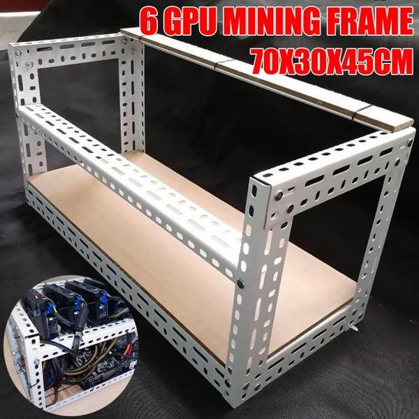 DIY Aluminum Frame Bitcoin Mining Rig Frame For 6 GPU Mining Crypto Mining Rig