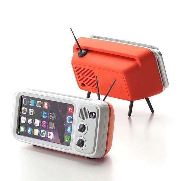 Retro TV Bluetooth Speaker Mobile Phone Holder
