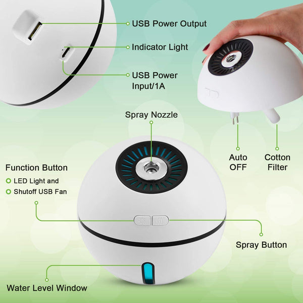PORTABLE SPHERE HUMIDIFIER FAN