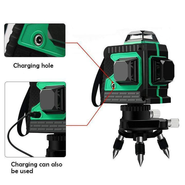 3D Auto-Leveling Laser Level With Pulse Function