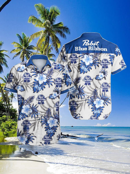 Men's Liquor PABST BLUE RIBBON Printed Shirt