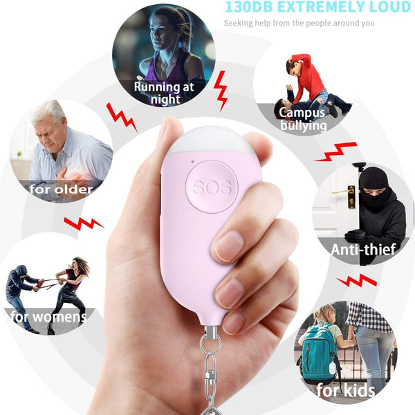 SAFE PERSONAL ALARM EMERGENCY KEYCHAIN