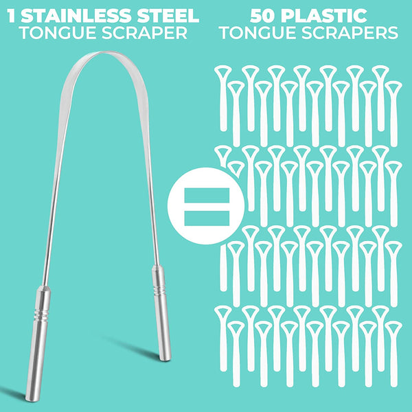 STAINLESS STEEL TONGUE SCRAPE CLEANER