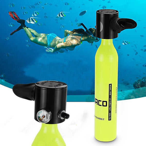 500ML Mini Air Tank Cylinder Underwater Oxygen Tank Breathing Respirator Swimming Diving Set Equipment