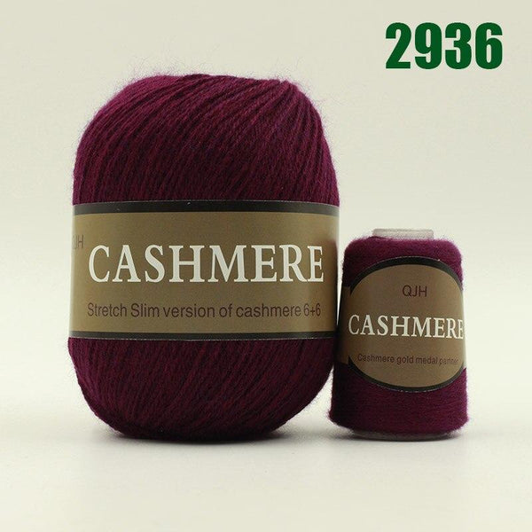 100% Mongolian Cashmere Hand-Knitted Yarn