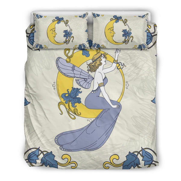 France Bedding Set - Art Nouveau Fairy Woman And Moon A65