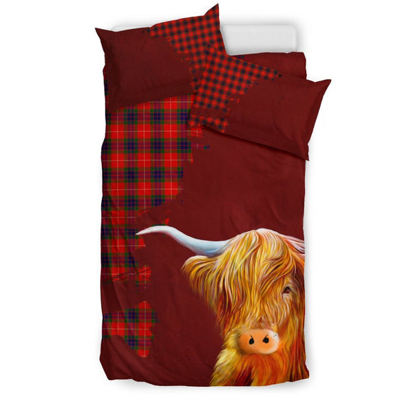 Fraser Modern Tartan Scottish Highland Cow Bedding Set 01 HJ4