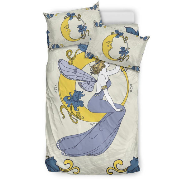 France Bedding Set - Art Nouveau Fairy Woman And Moon A65