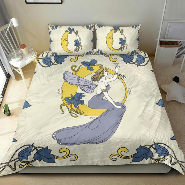 France Bedding Set - Art Nouveau Fairy Woman And Moon A65