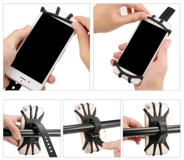 Bike Bicycle Handlebar Phone Holder Mount 360 Rotation For 3.5 to 6.5 inch Smart Phone Samsung Galaxy S10 iPhone XS Max