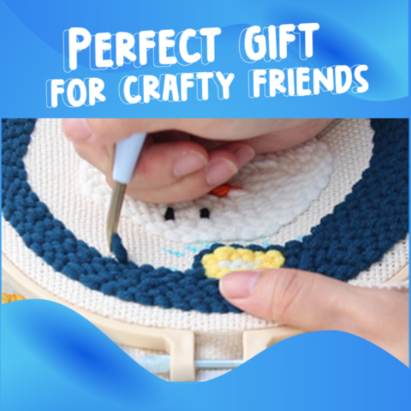 DIY PUNCH NEEDLE EMBROIDERY KIT