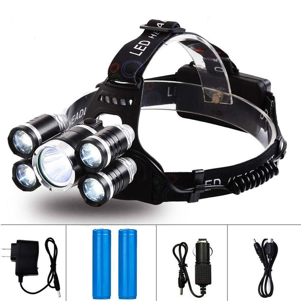 Rechargeable Waterproof Headlamps Flashlight