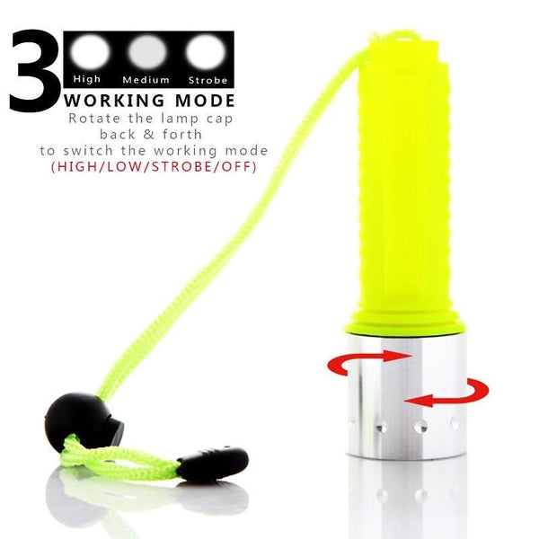 Professional Scuba 18650 Flashlight