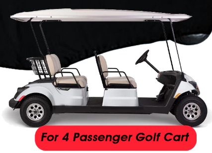 GCart™ Golf Cart Cover 4 Passenger ATV 112x48x66 in 210D Oxford Silver