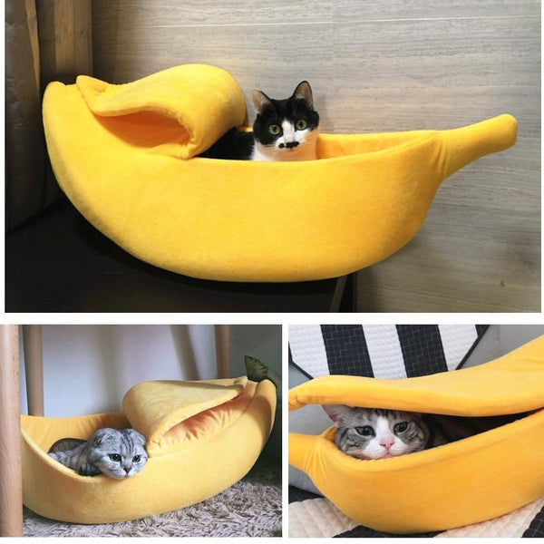 COZY BANANA CAT BED HOUSE