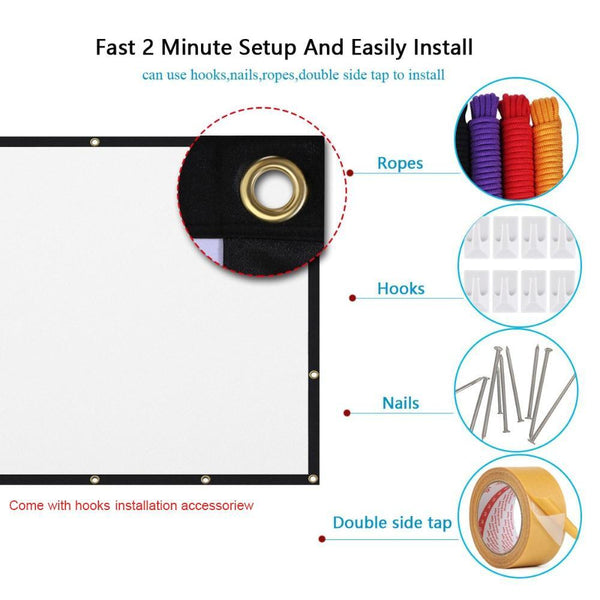 PORTABLE MOVIE PROJECTOR SCREEN