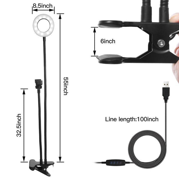 SELFIE RING LIGHT & PHONE HOLDER