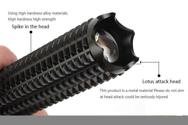 Tactical LED Defense Baton Flashlight