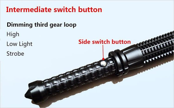 Tactical LED Defense Baton Flashlight