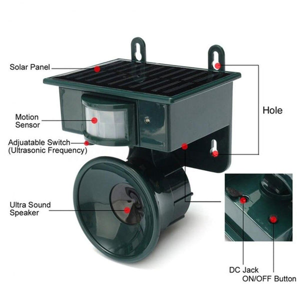 MOTION SENSOR BIRD REPELLER