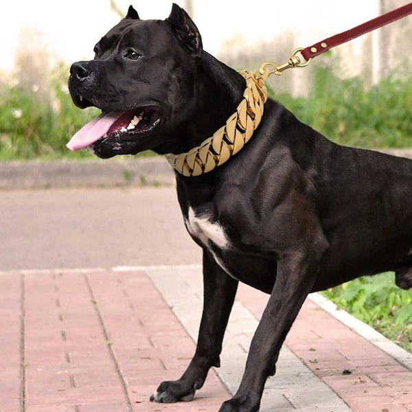 CUBAN CHAIN DOG COLLAR