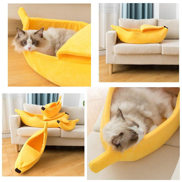COZY BANANA CAT BED HOUSE