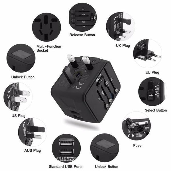 All-in-one 4 USB Universal Power Travel Adapter (BUY 1 GET 2ND 10% OFF)