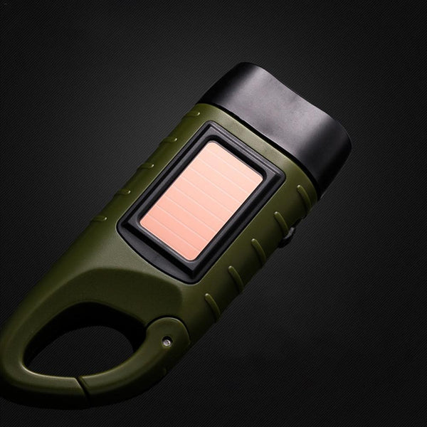 Mini Emergency Hand Crank Dynamo Solar Flashlight