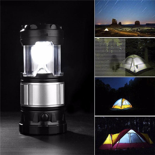 Rechargeable Solar Powered LED Camping Lantern Tac Flashlight