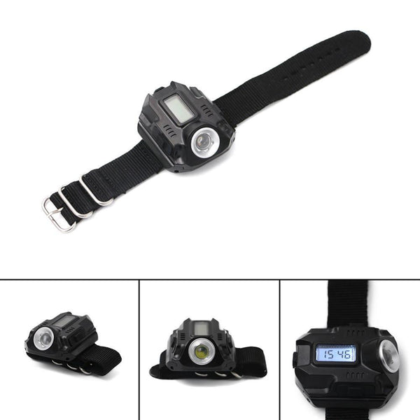 Rechargeable Tactical Survival Watch Flashlight CREE XPE R2 LED Flashlight